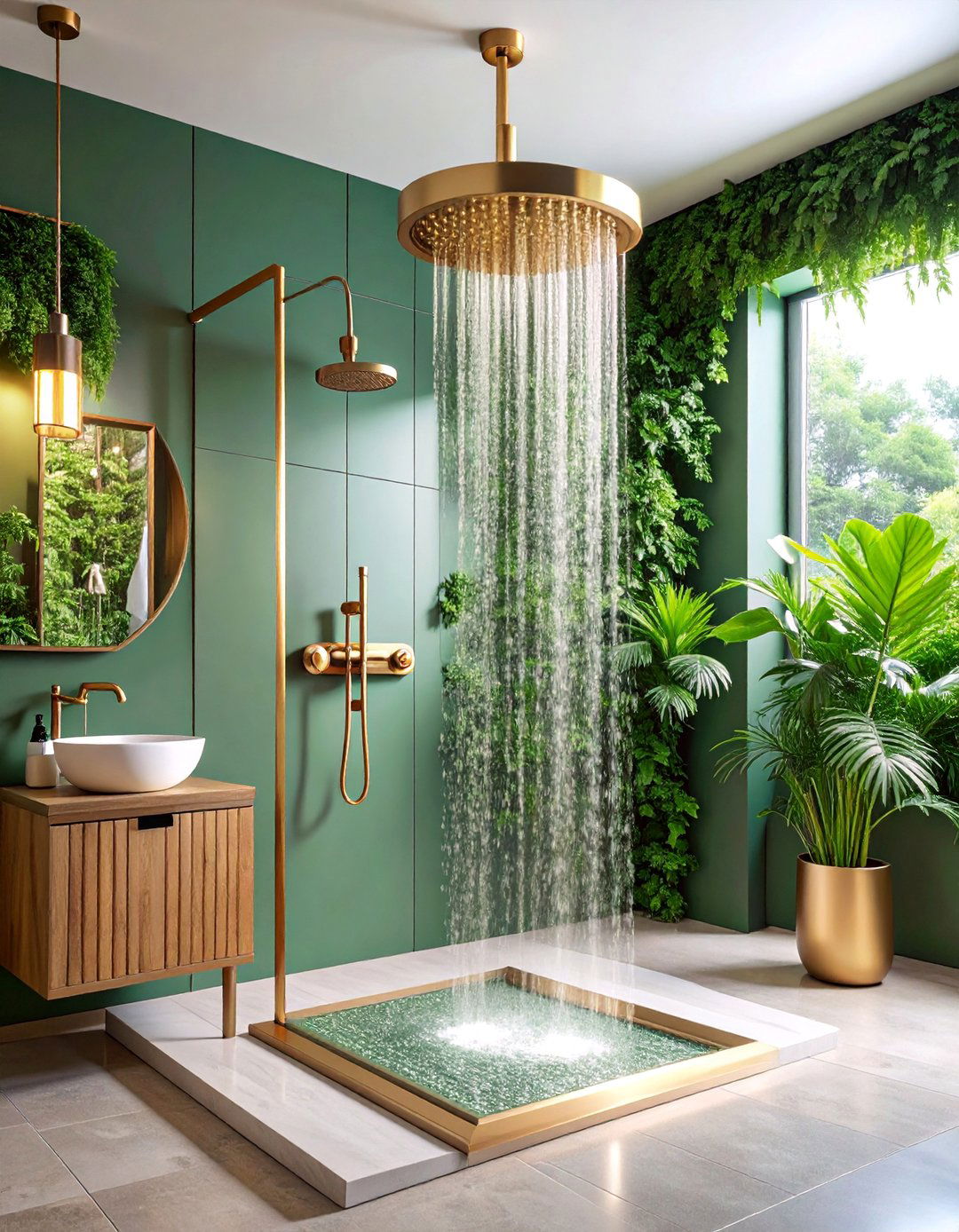 Contemporary Shower with Mixed Metal Finishes - 25 Small Shower Ideas