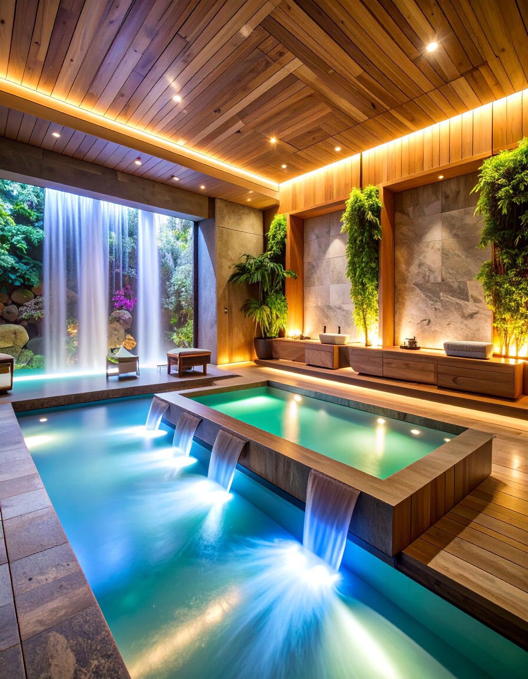 Contemporary Spa Restaurant Bathroom with Wellness Features - 25 Restaurant Bathroom Ideas