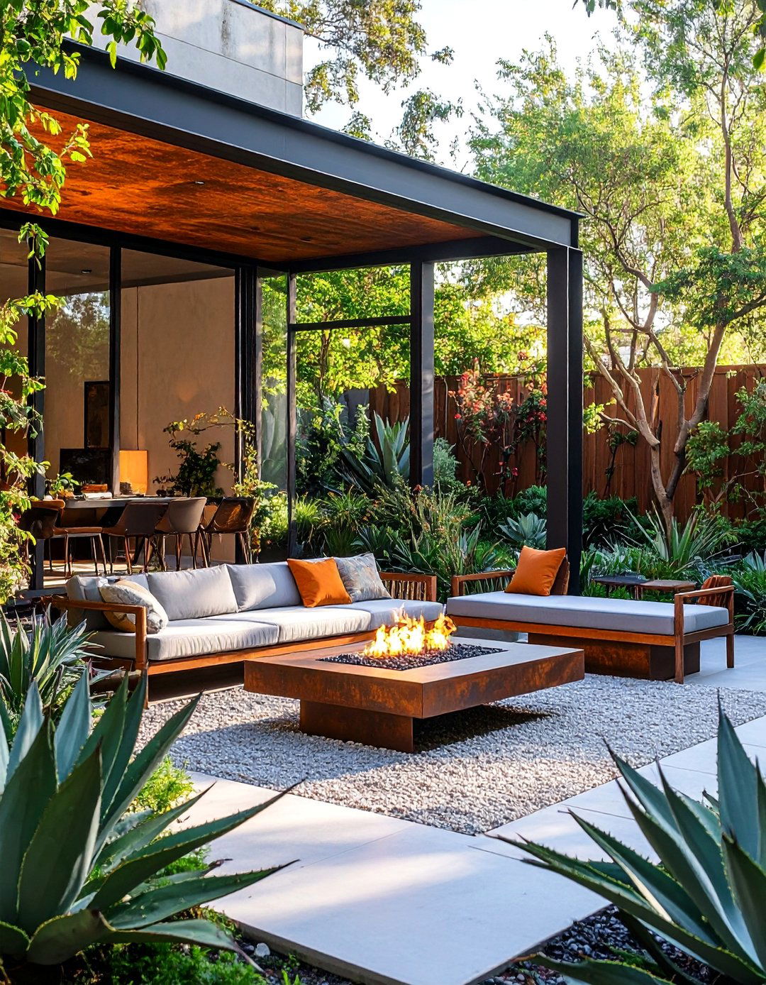 Contemporary Steel and Glass Enclosed Garden - 25 Enclosed Garden Ideas