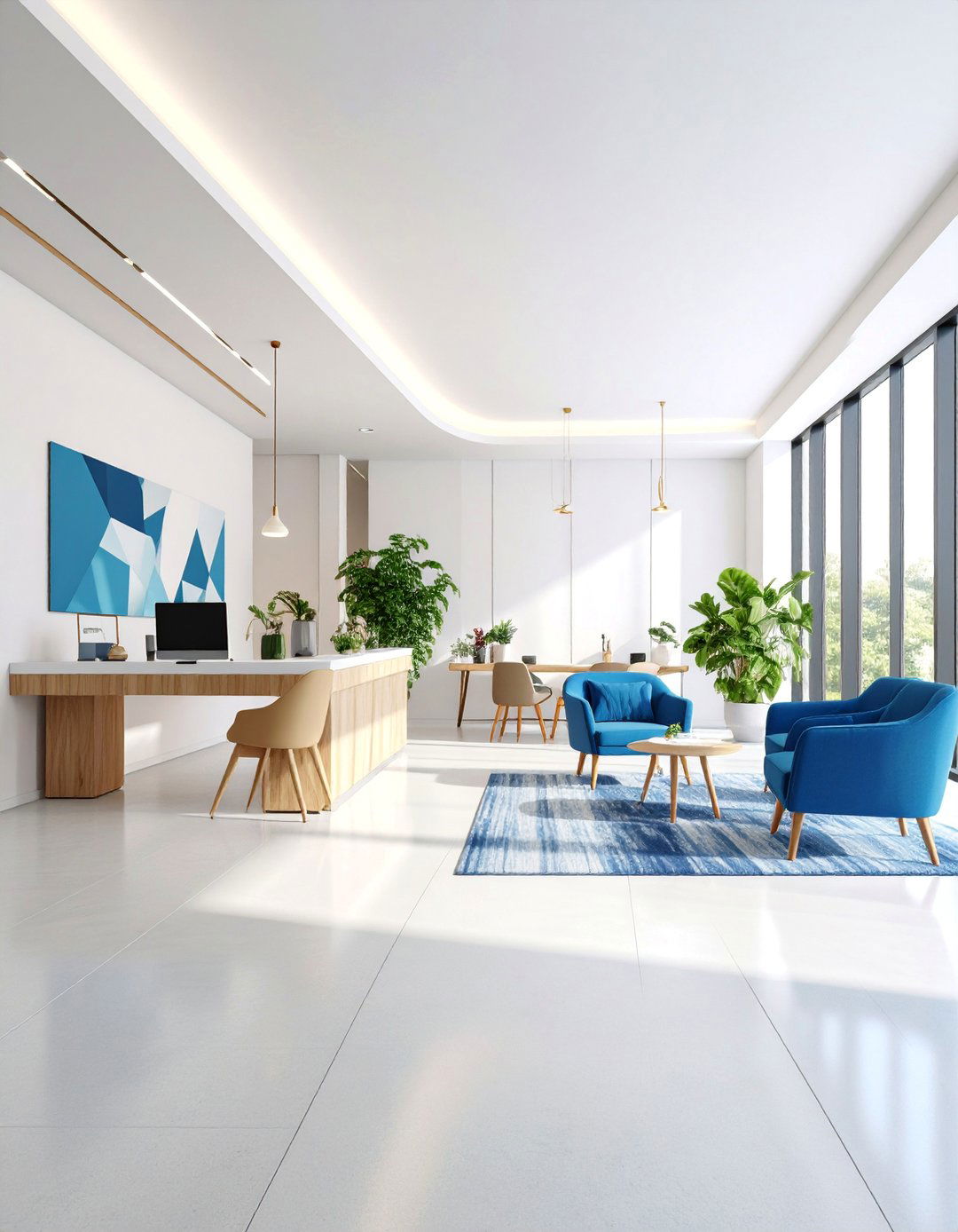 Contemporary Therapist Room with Clean Geometric Lines - 25 Therapist Room Ideas