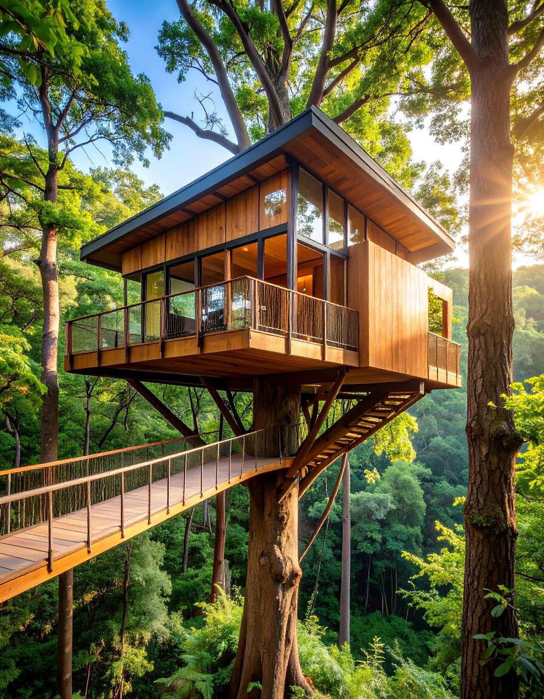 Contemporary Tree House Guest Retreat - 25 Guest House Ideas