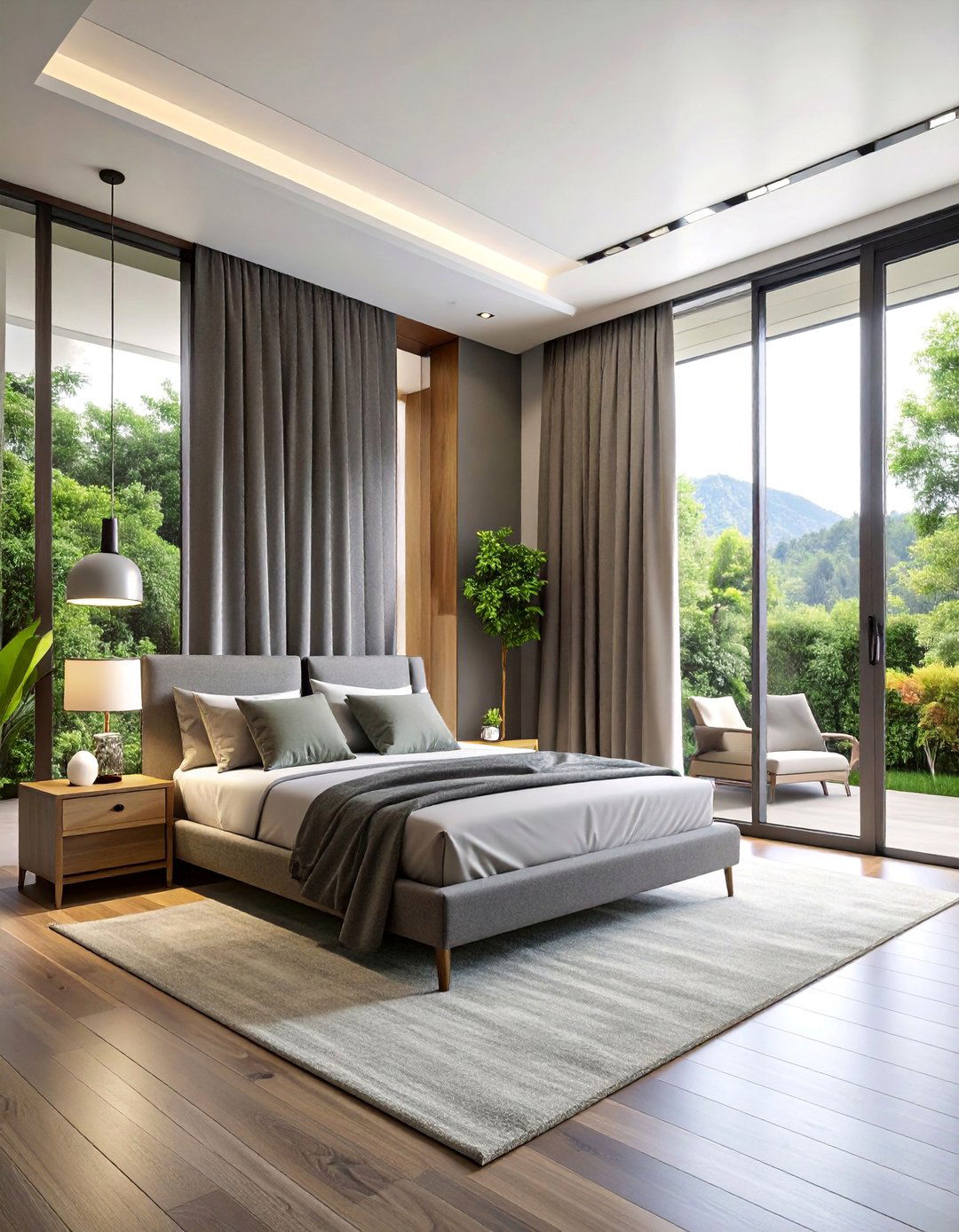 Contemporary Vertical Blind Alternative Panels - 25 Sliding Door Curtain Ideas