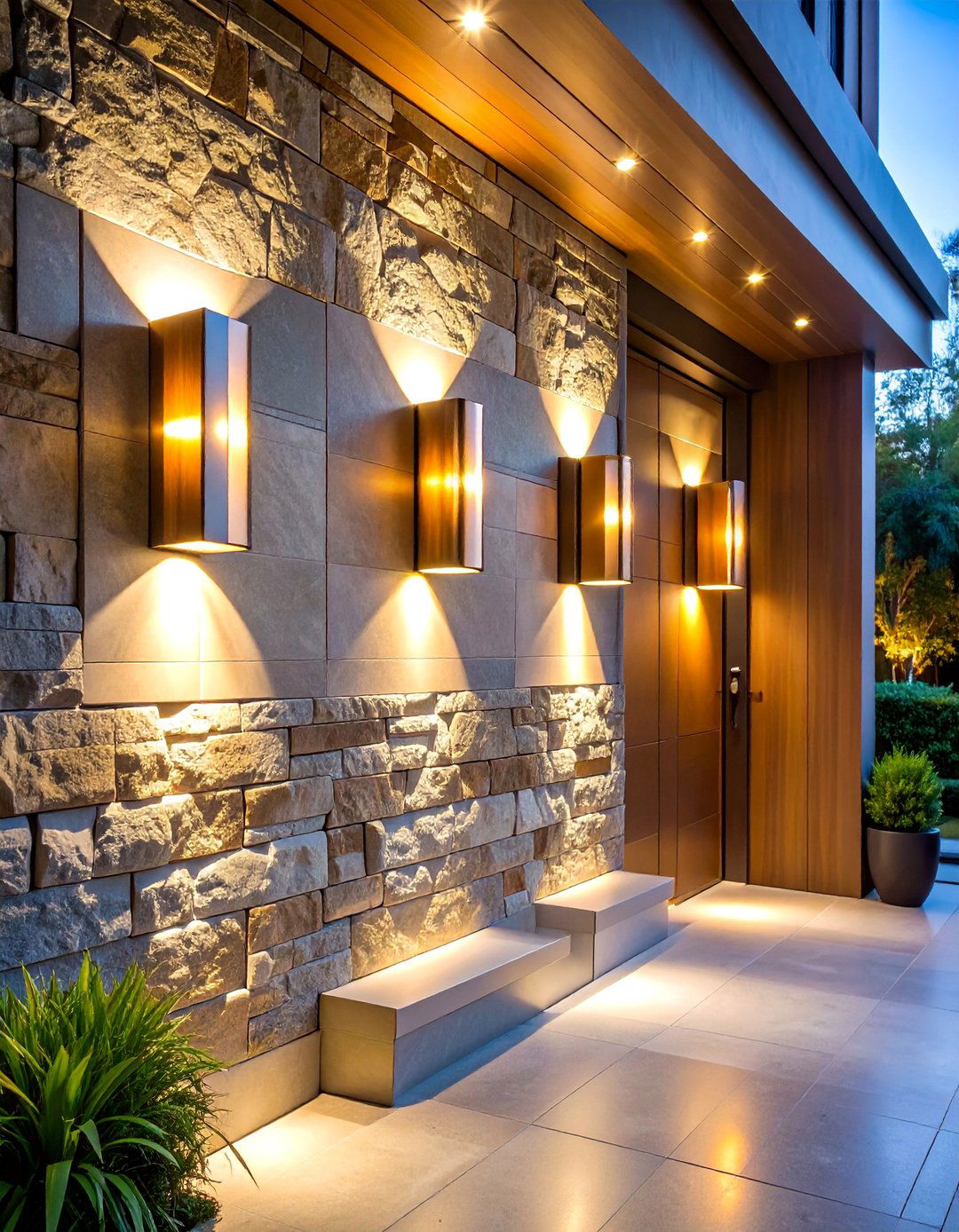 Contemporary Wall Sconces with Up Down Lighting - 25 Entryway Lighting Ideas