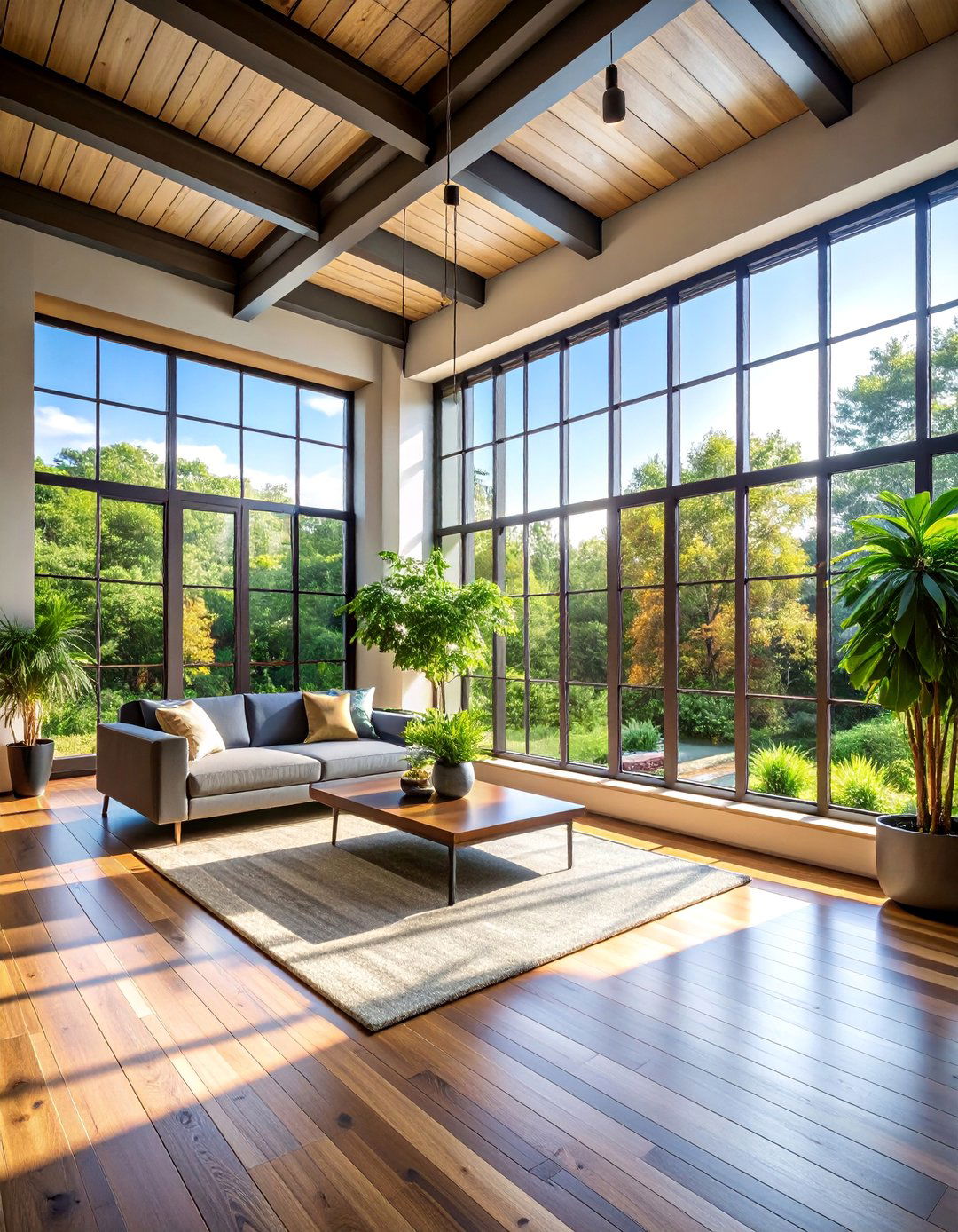 Contemporary Window Trim with Metal Accents - 25 Window Trim Ideas