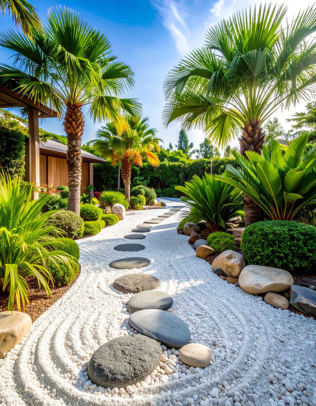 Contemporary Zen Garden with Minimalist Plantings - 25 South Florida Landscaping Ideas