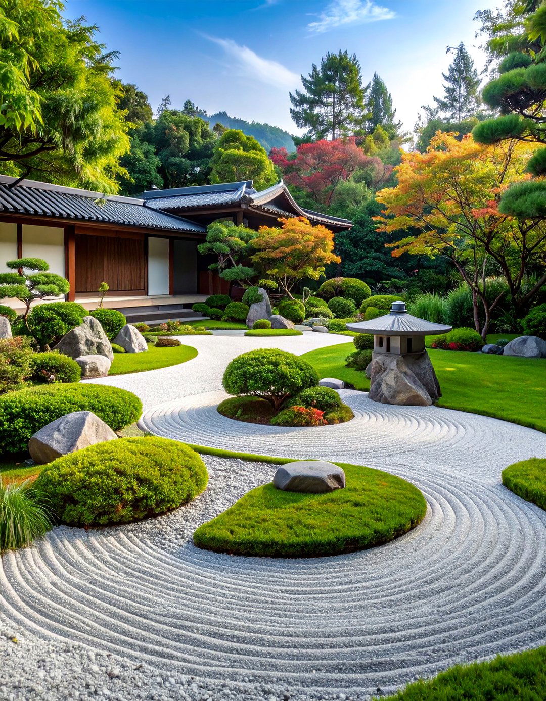 Contemporary Zen Garden with Sculptural Elements and Clean Lines - 25 Japanese Garden Ideas