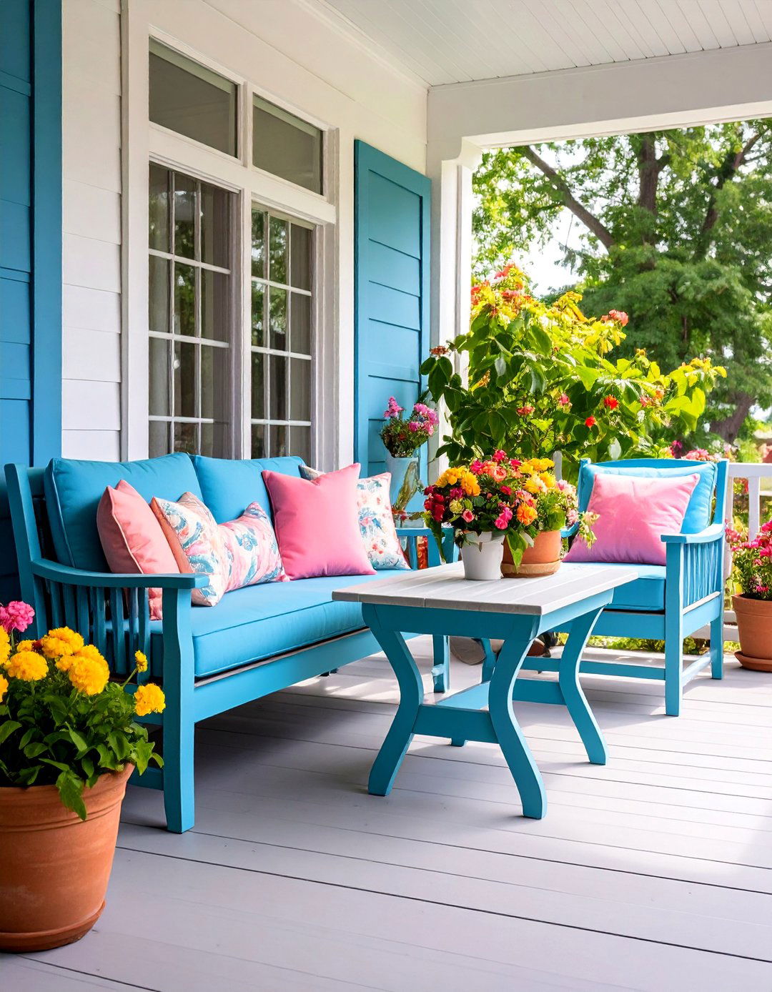Convertible Bench to Table Design - 25 Front Porch Bench Ideas