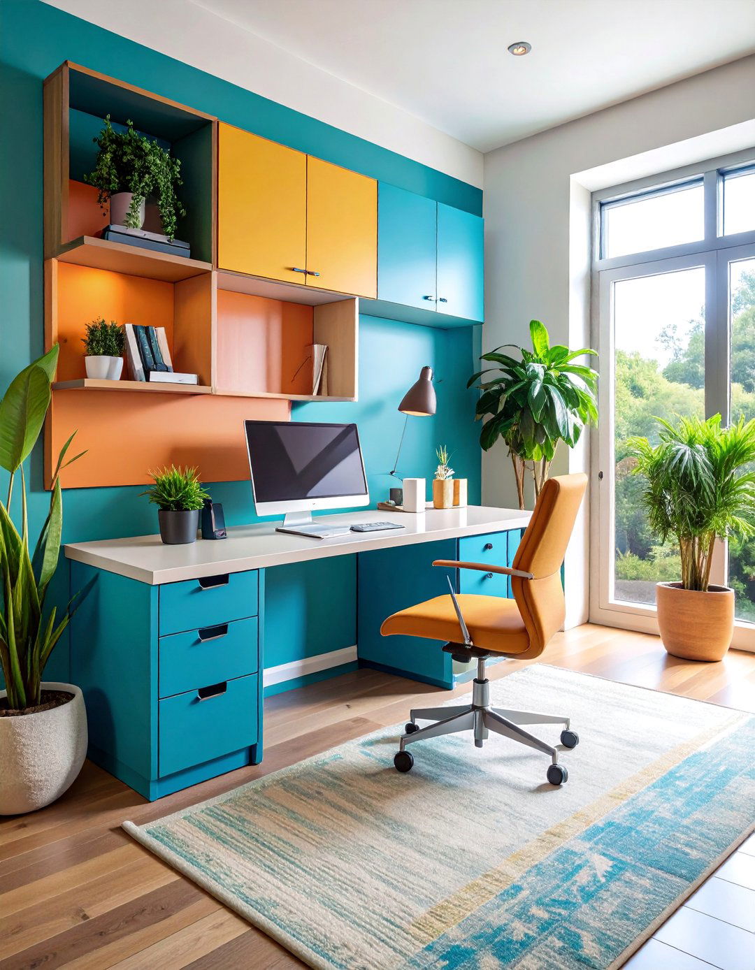 Convertible Murphy Desk System - 25 Modern Home Office Ideas