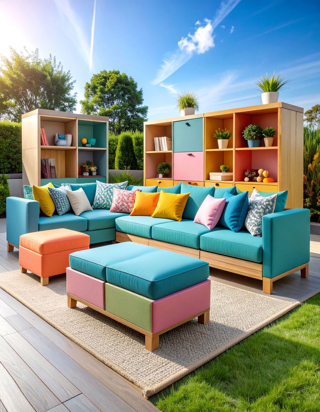 Convertible Outdoor Storage Furniture with Hidden Compartments - 25 Outdoor Toy Storage Ideas