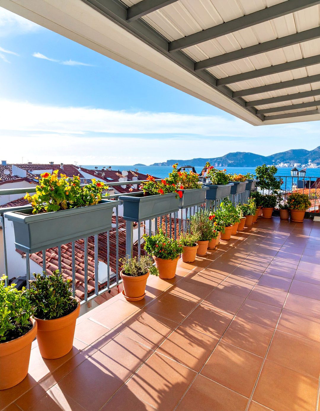 Cool Roof Technology Balcony with Energy Efficiency - 25 Balcony Tiles Ideas