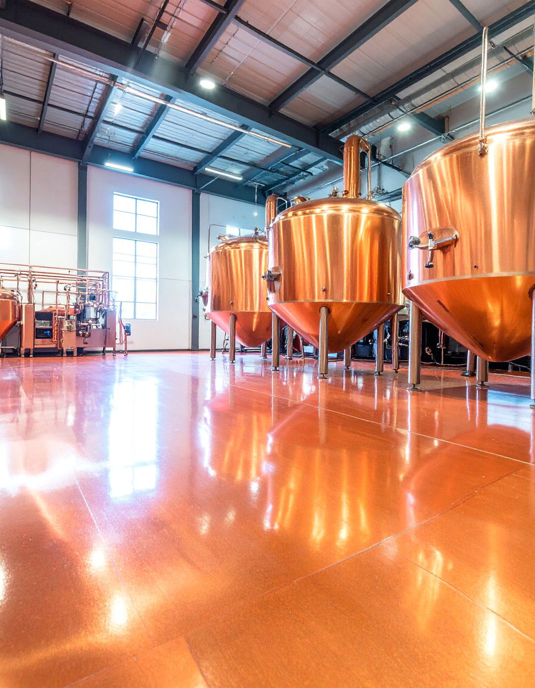 Copper Metallic Industrial Epoxy Design - 25 Epoxy Floor Designs