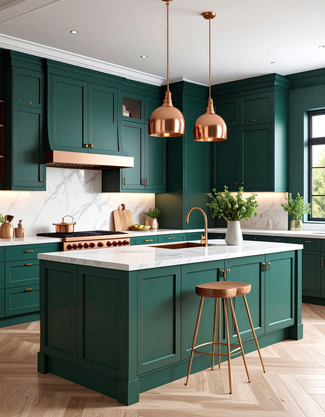 Copper and Emerald Kitchen Design - 25 Luxury Interior Design Ideas