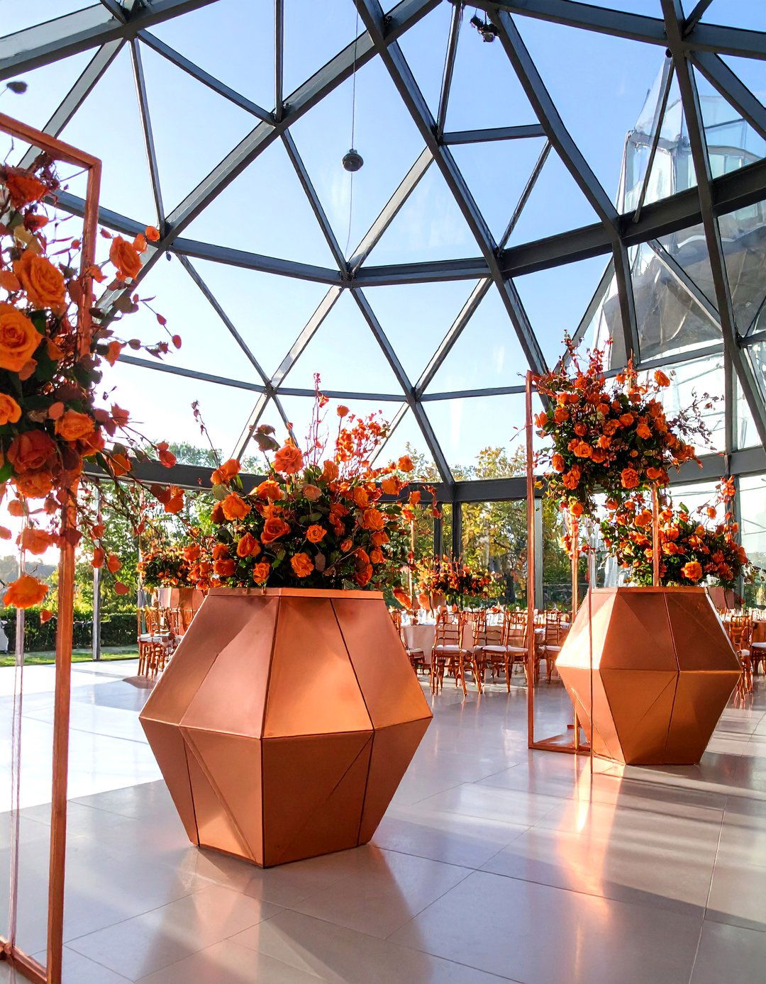 Copper and Orange Modern Harvest Wedding - 25 Fall Wedding Décor Ideas