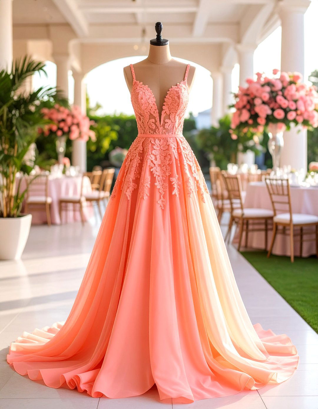 Coral Lace Sheath Dress for Elegant Affairs - 25 Guest Wedding Outfit Ideas