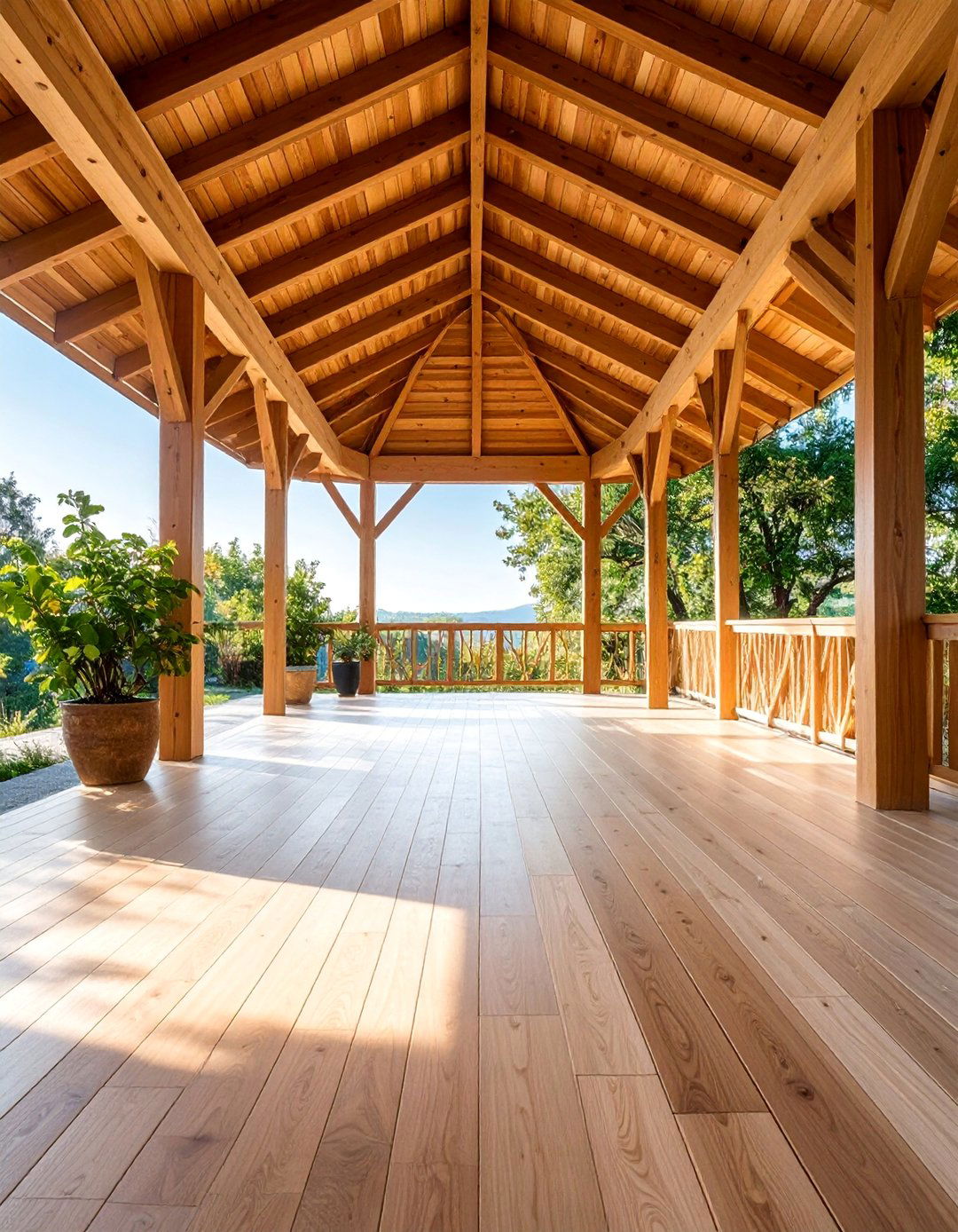 Cork Flooring with Natural Patterns - 25 Gazebo Floor Ideas