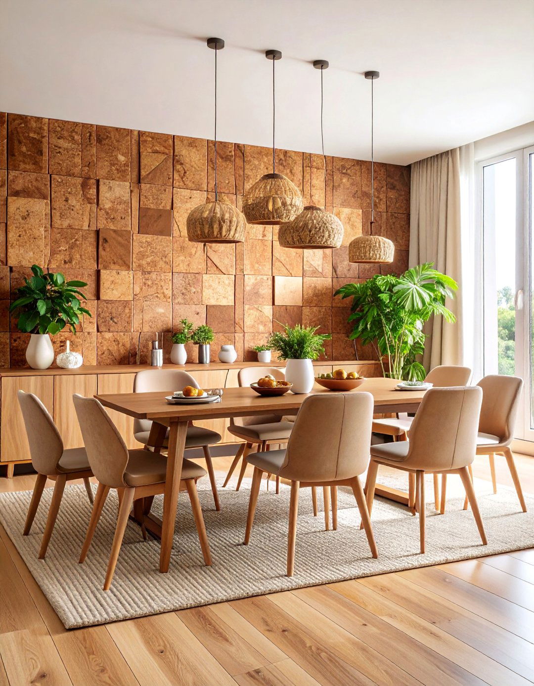 Cork Tile Accent Wall - 25 Dining Room Accent Wall Ideas