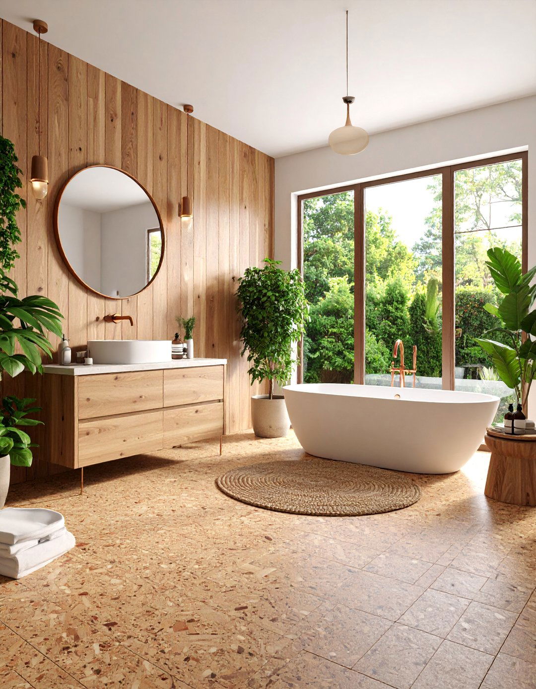 Cork and Cedar Sustainable Bathroom - 25 Earthy Bathroom Ideas