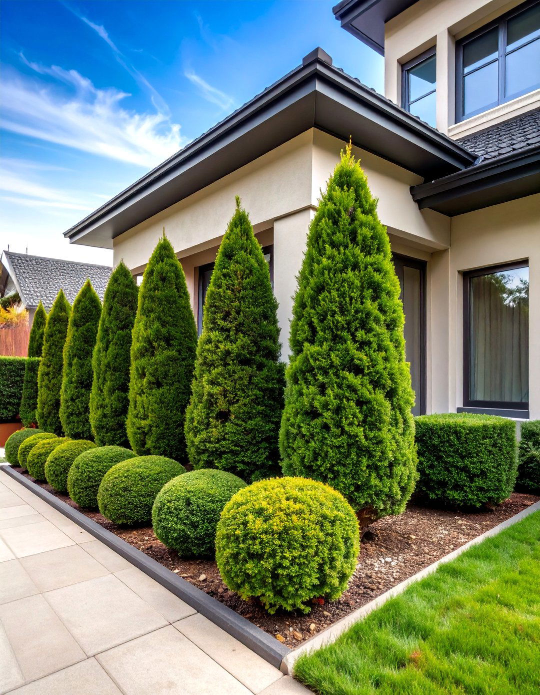 Corner Accent Boxwood Grouping