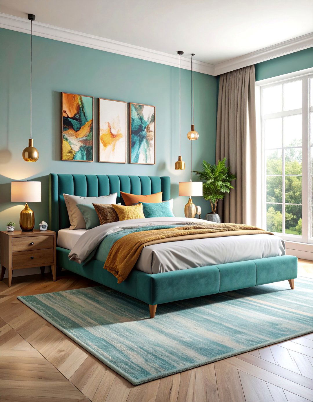 Corner Bed with Accent Wall Gallery - 25 Corner Bed Ideas
