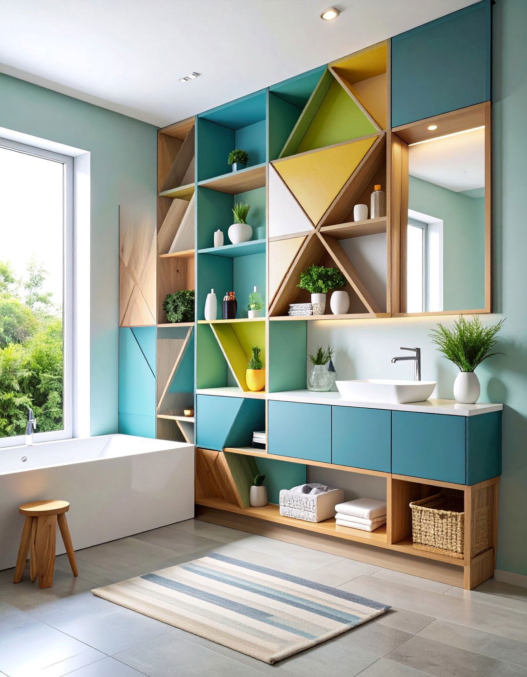 Corner Cabinet Maximization with Triangular Storage Solutions - 25 Bathroom Cabinet Organization Ideas