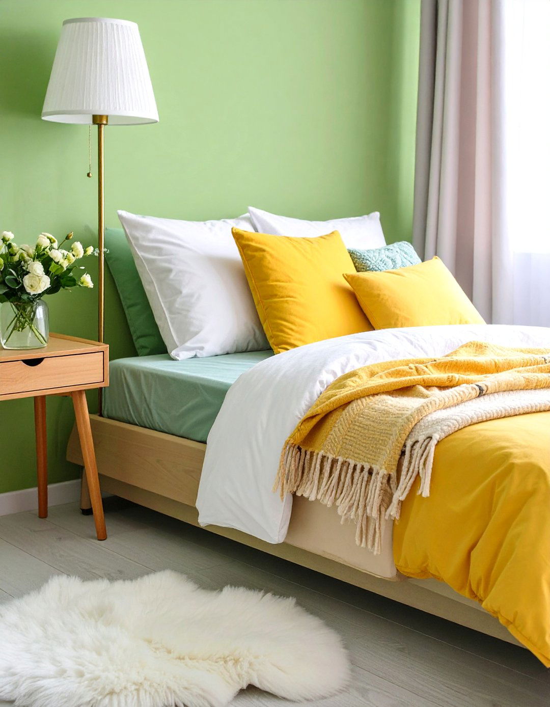 Corner Chaise Lounge with Side Table - 25 Bedroom Corner Ideas
