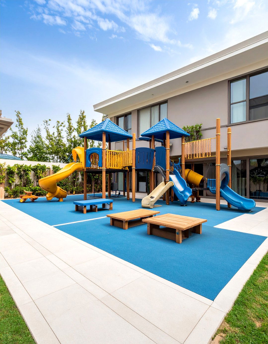 Corner Childrens Play Area - 25 Corner Patio Ideas