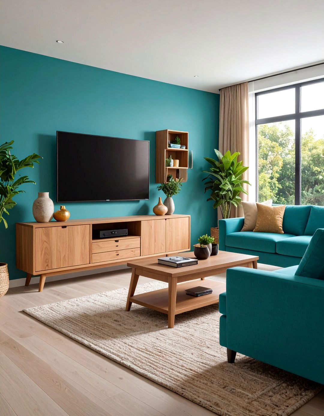 Corner Entertainment Center with Media Storage - 25 Corner Decoration Ideas