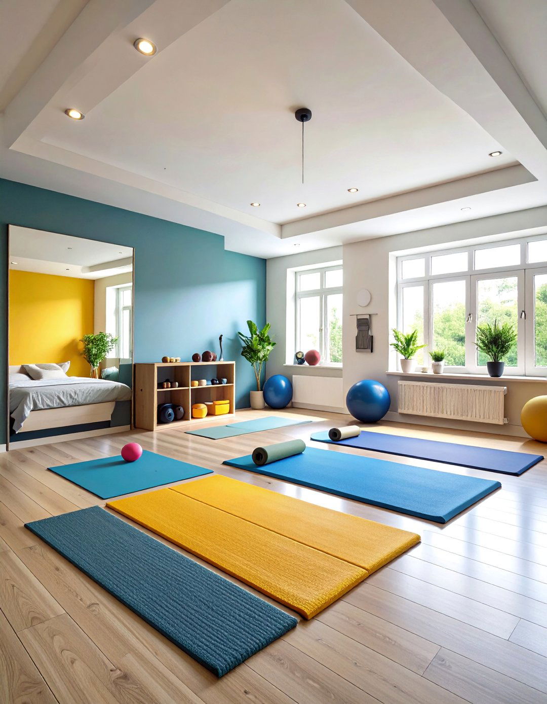 Corner Exercise and Yoga Space - 25 Bedroom Corner Ideas