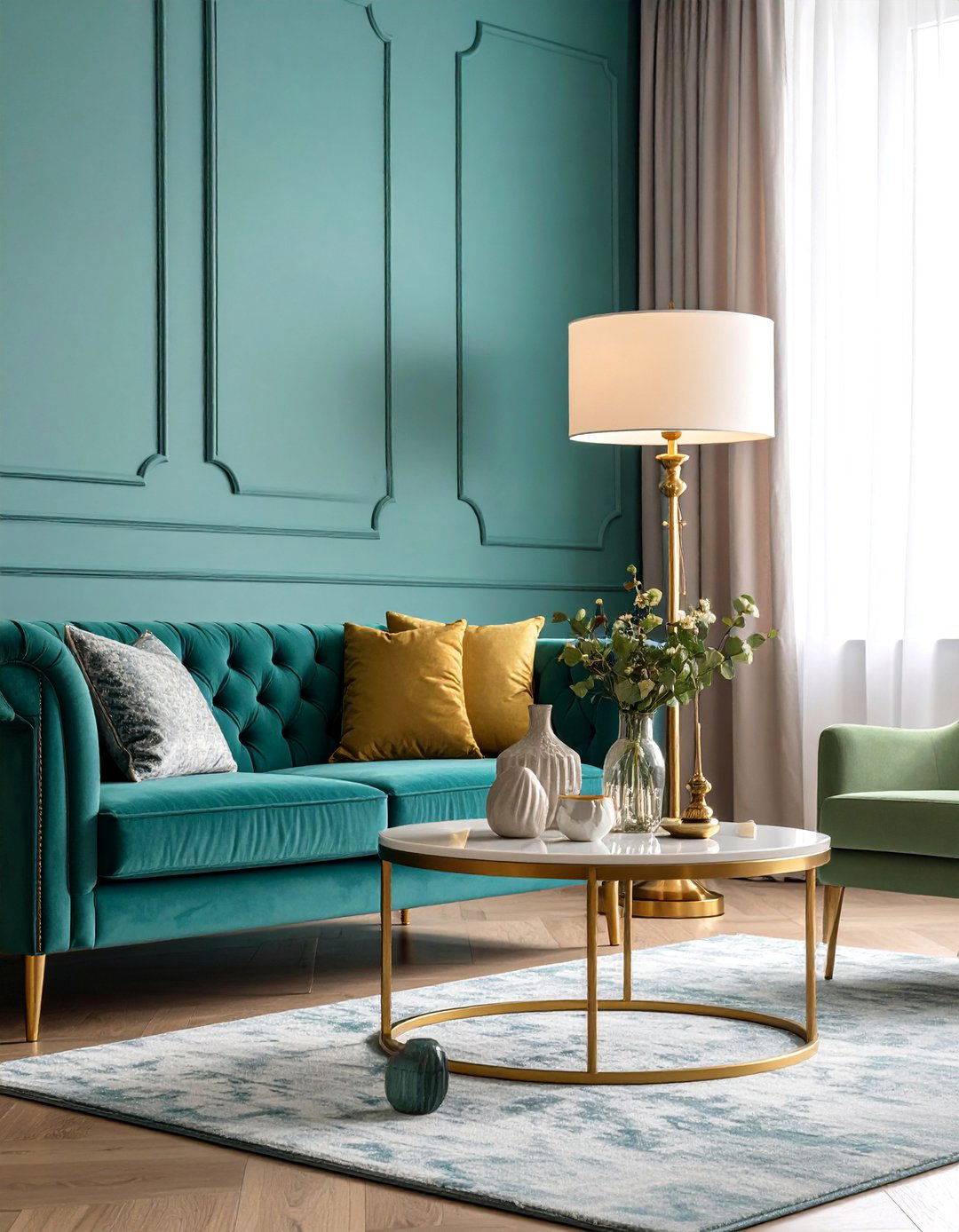 Corner Floor Lamp with Accent Table - 25 Corner Decoration Ideas