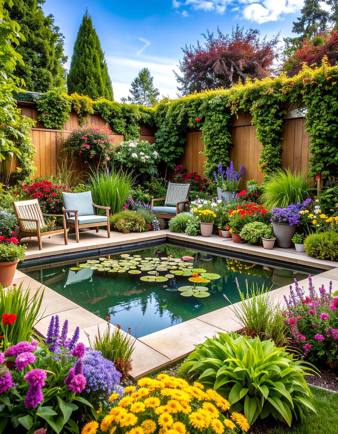 Corner Garden Backyard Pond - 25 Backyard Pond Ideas