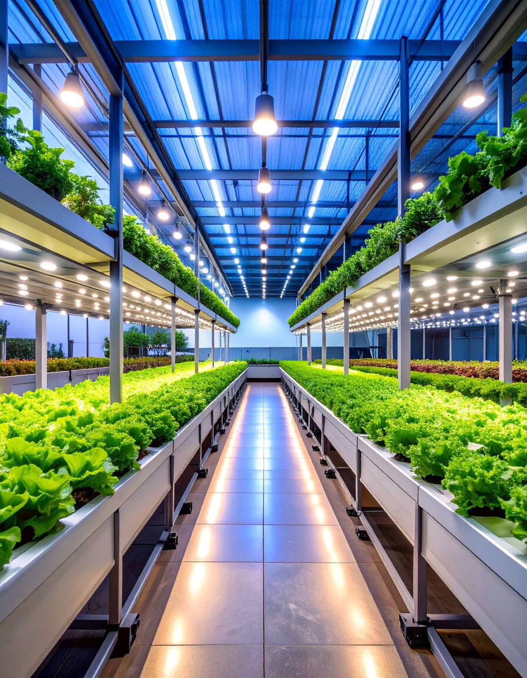 Corner Greenhouse with Hydroponic Lettuce Production - 25 Corner Greenhouse Ideas