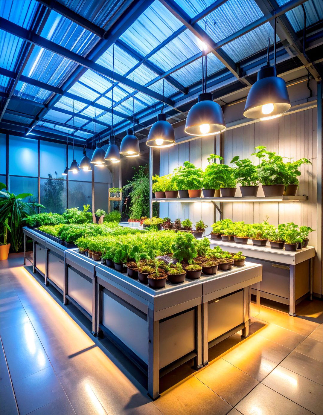Corner Greenhouse with Seed Starting Laboratory - 25 Corner Greenhouse Ideas