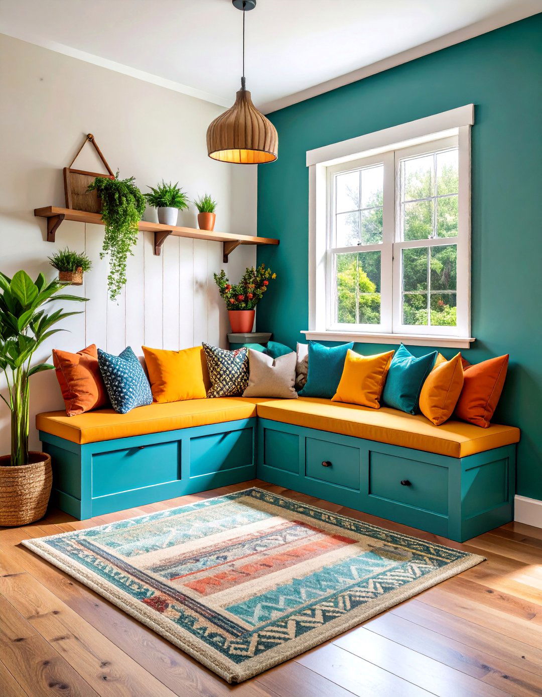 Corner Mudroom Bench with L Shaped Configuration - 25 Mudroom Bench Ideas