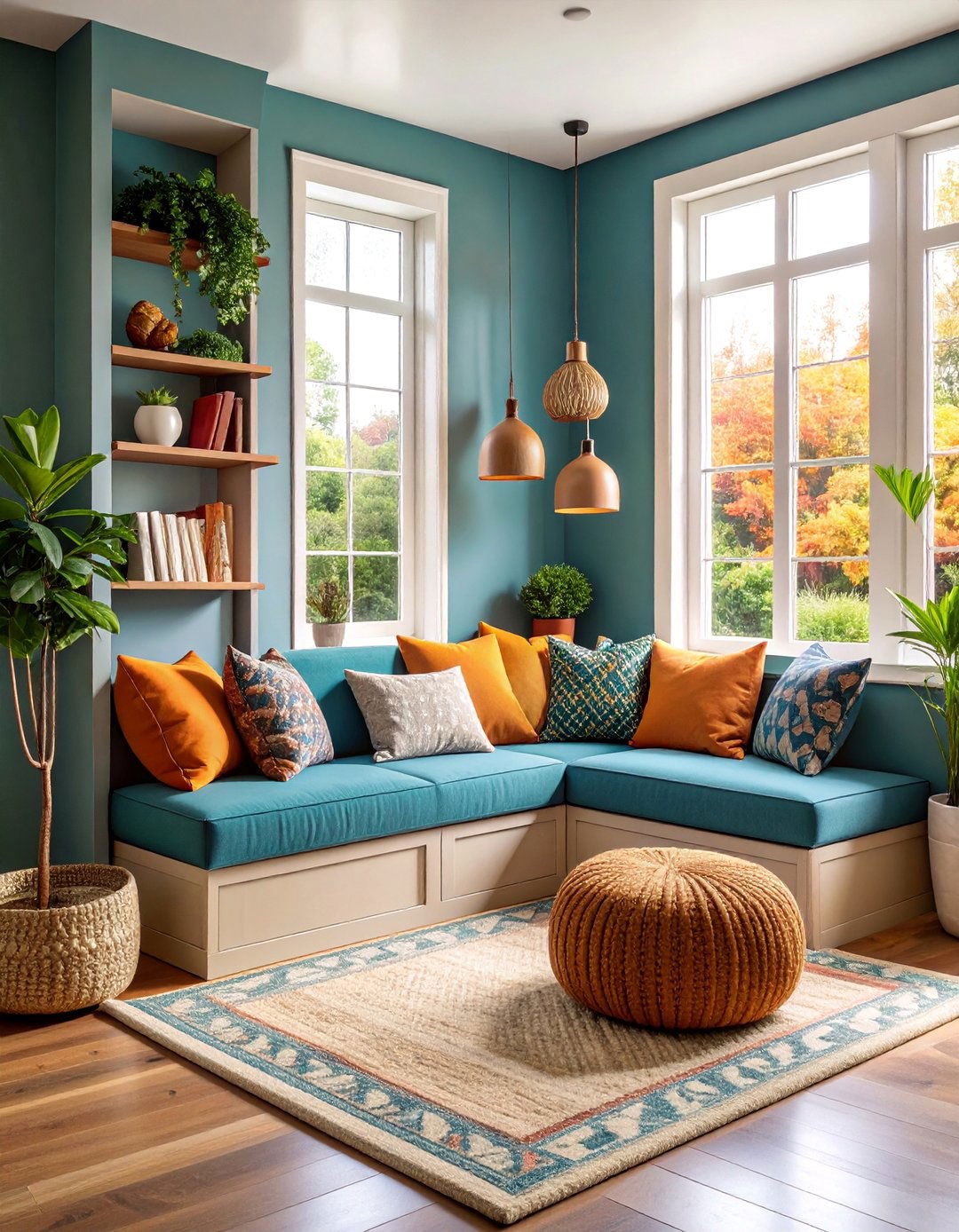 Corner Nook with Built In Seating - 25 Farmhouse Entryway Ideas