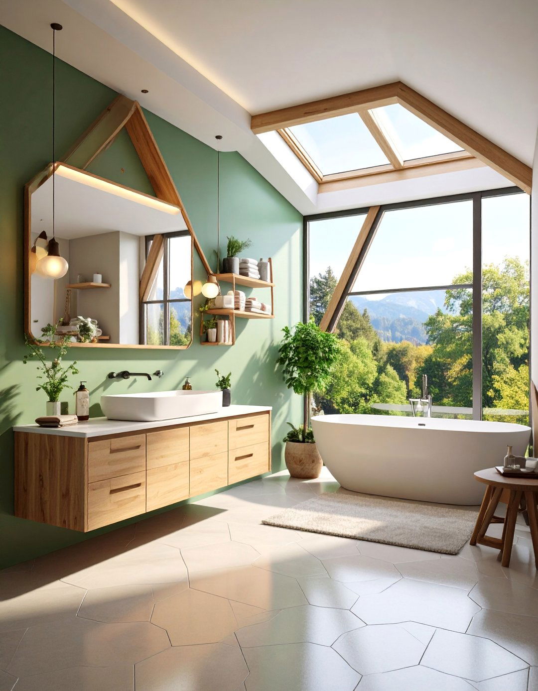 Corner Sink Apartment Bathroom with Smart Storage Solutions - 25 Apartment Bathroom Ideas