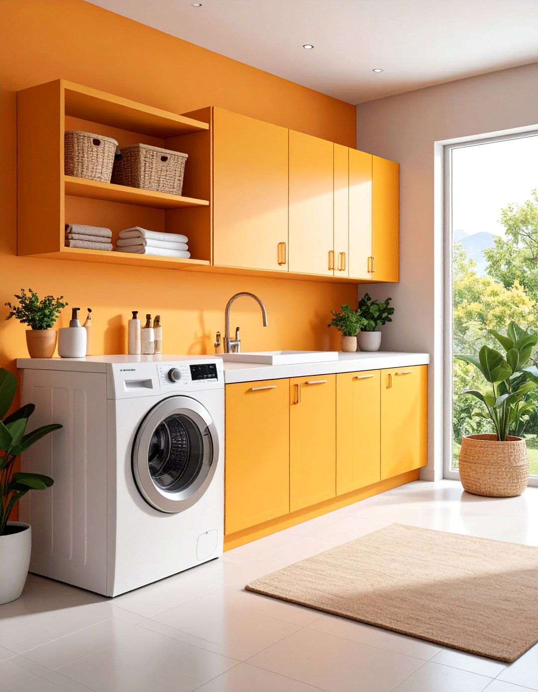 Corner Sink Installation with Space Saving Design - 25 Laundry Room Sink Ideas