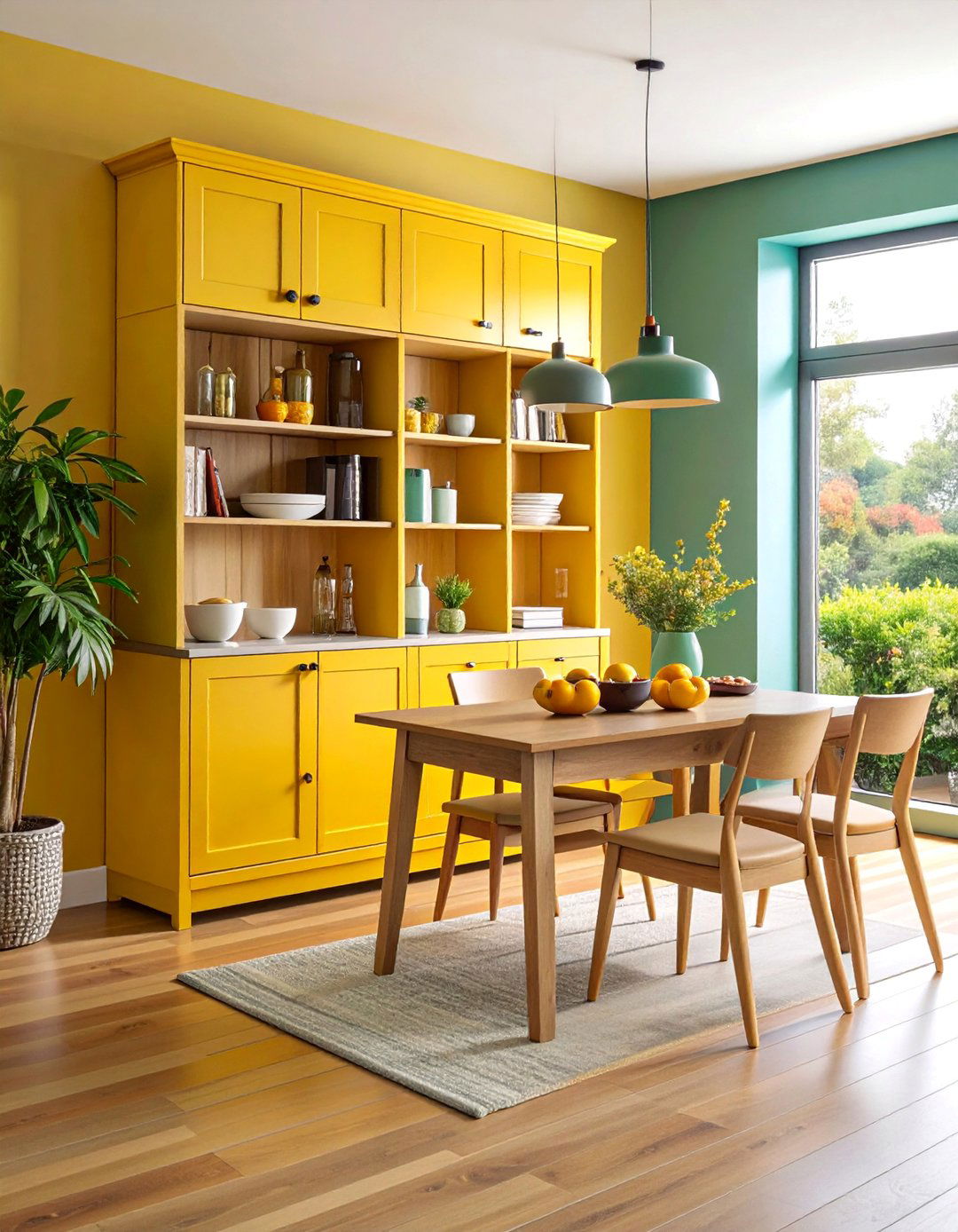 Corner Storage Cabinet with Open Shelving - 25 Corner Decoration Ideas