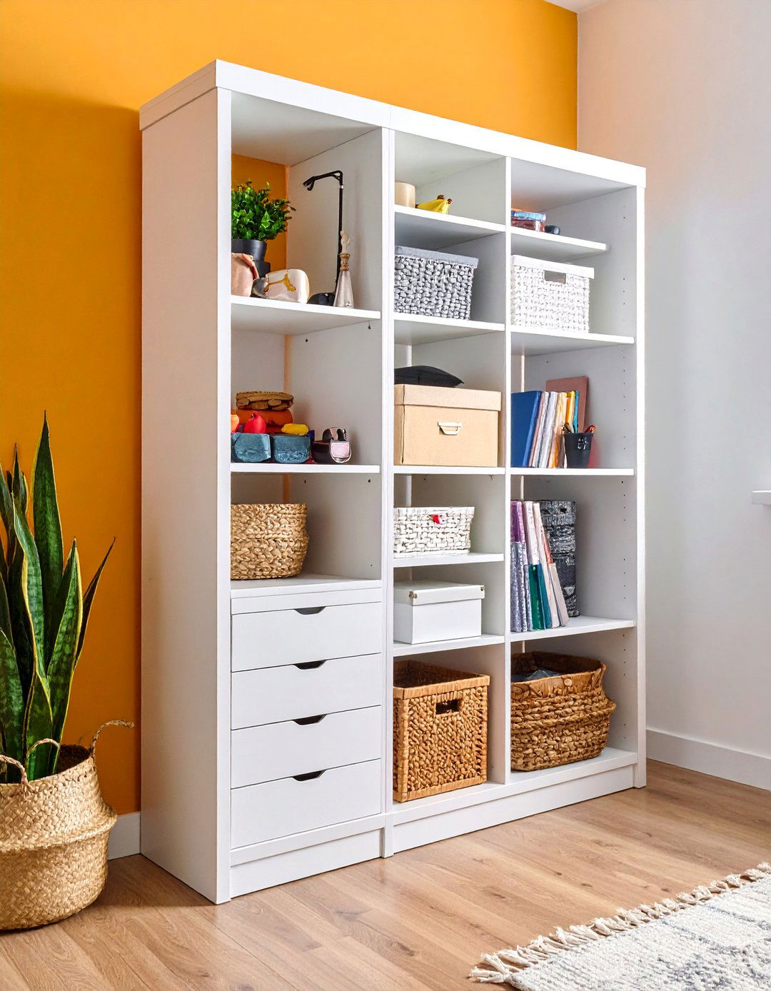 Corner Storage Tower with Rotating Shelves - 25 Small Apartment Storage Ideas
