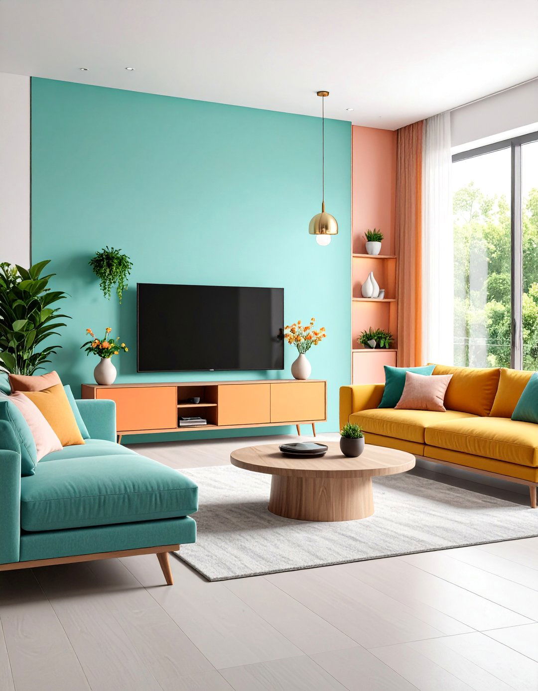Corner TV Placement with Sectional Seating - 25 Small Living Room Ideas With Tv