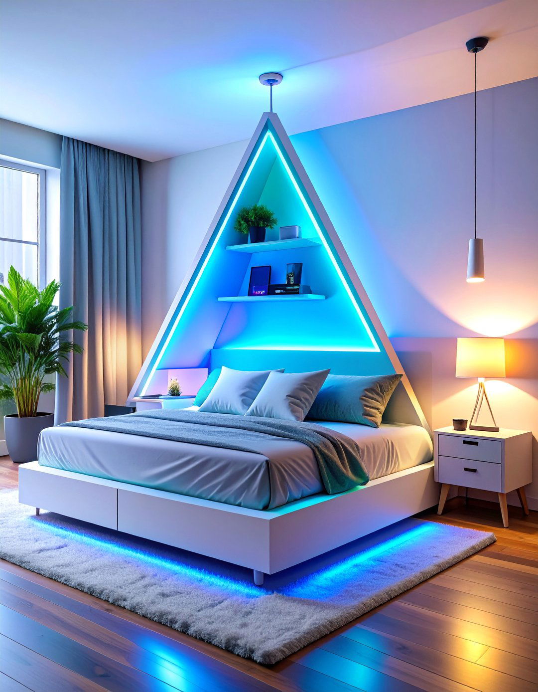 Corner Triangle Charging Station with Space Efficient Design - 25 charging station ideas