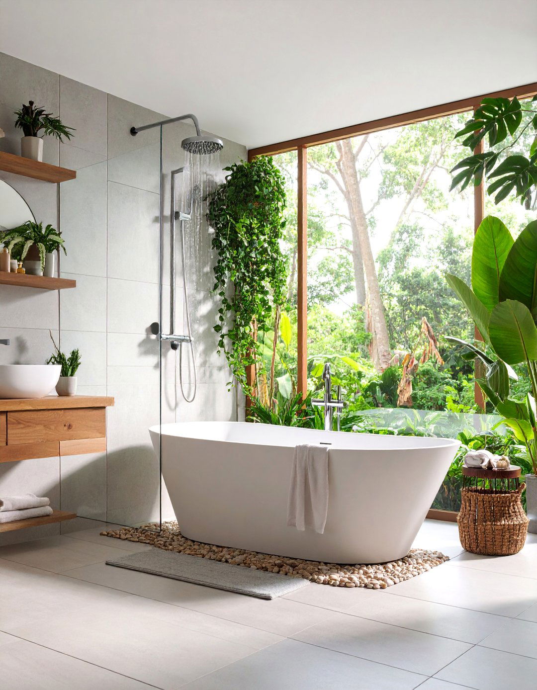 Corner Tub Combo for Maximum Space Efficiency - 25 Tub-shower Combo Ideas