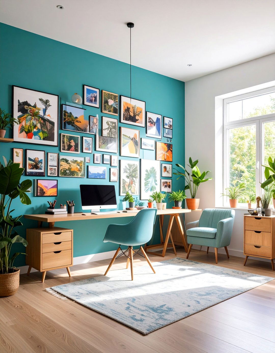 Corner Wrap Around Gallery - 25 Photo Wall Ideas