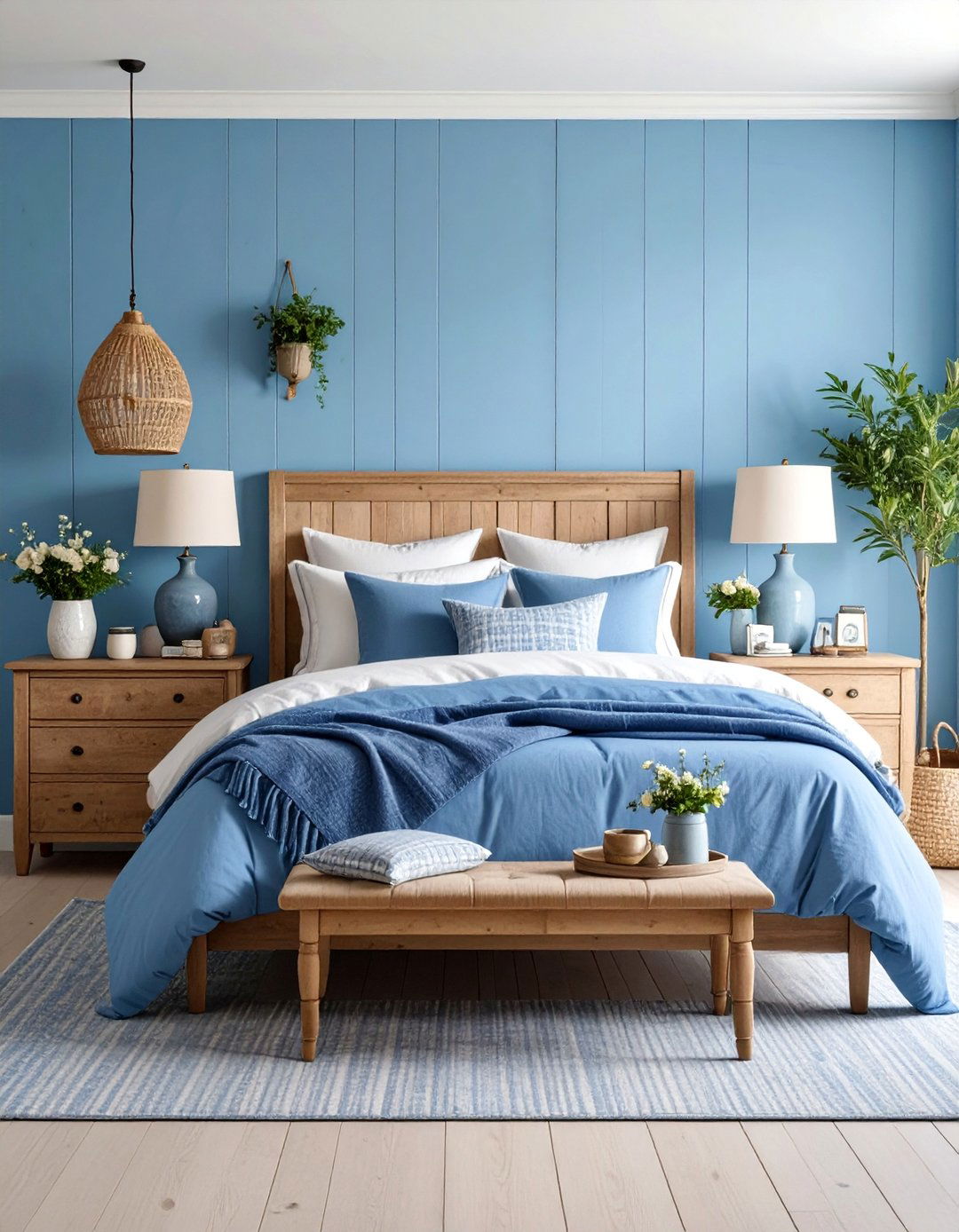 Cornflower Blue Country Bedroom - 25 Blue Bedroom Ideas