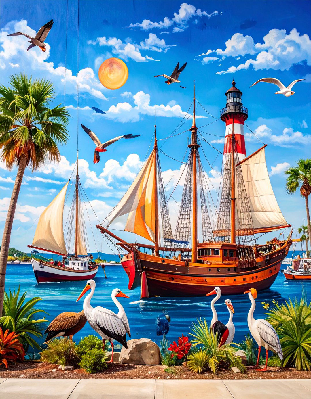 Corpus Christi Coastal Culture Maritime Heritage Mural Series - 25 Texas Murals