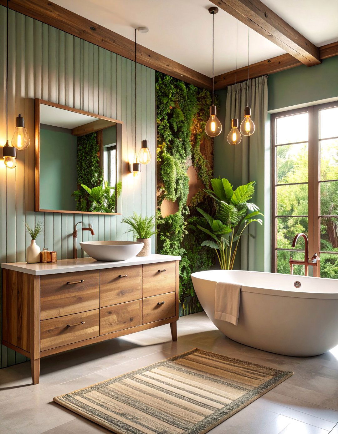 Corrugated Metal Accent Bathroom - 25 Western Bathroom Ideas