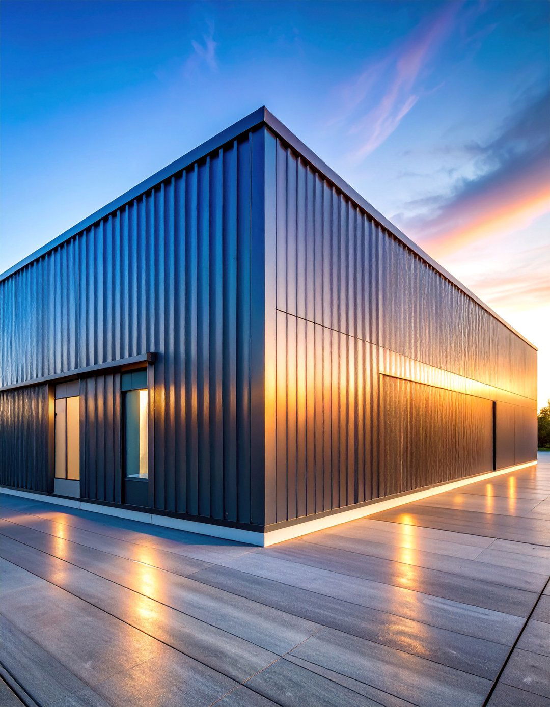 Corrugated Metal Fascia with Industrial Style - 25 Deck Fascia Ideas