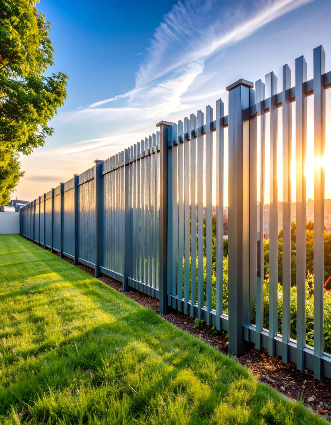 Corrugated Metal Fence with Industrial Aesthetic - 25 Types of Fences
