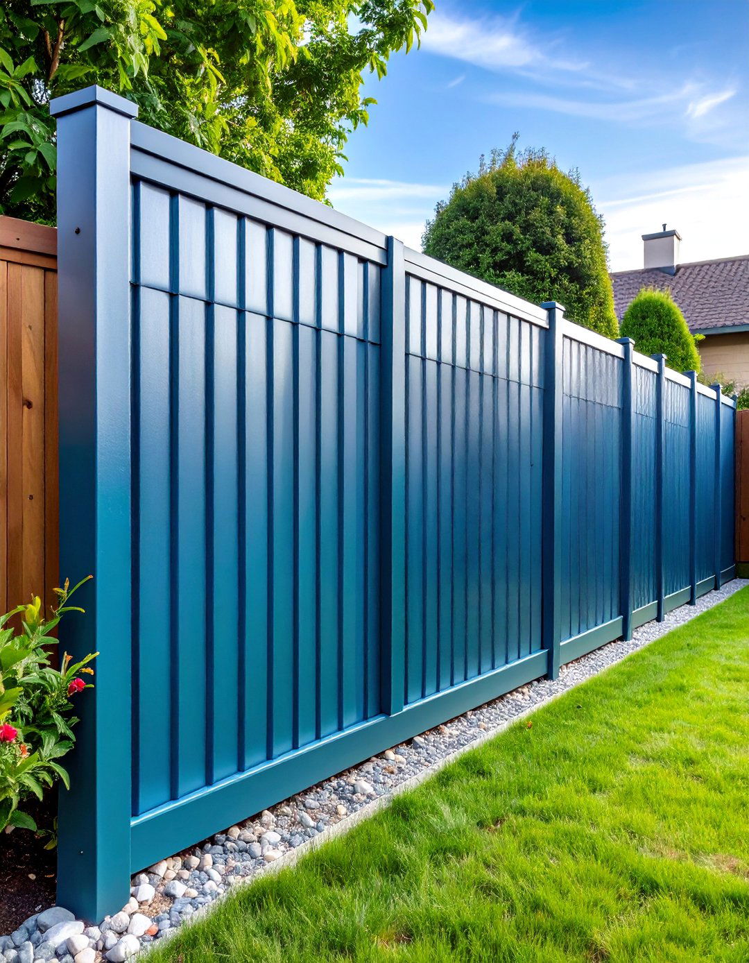Corrugated Metal Panel Dog Fence - 25 Dog Fence Ideas