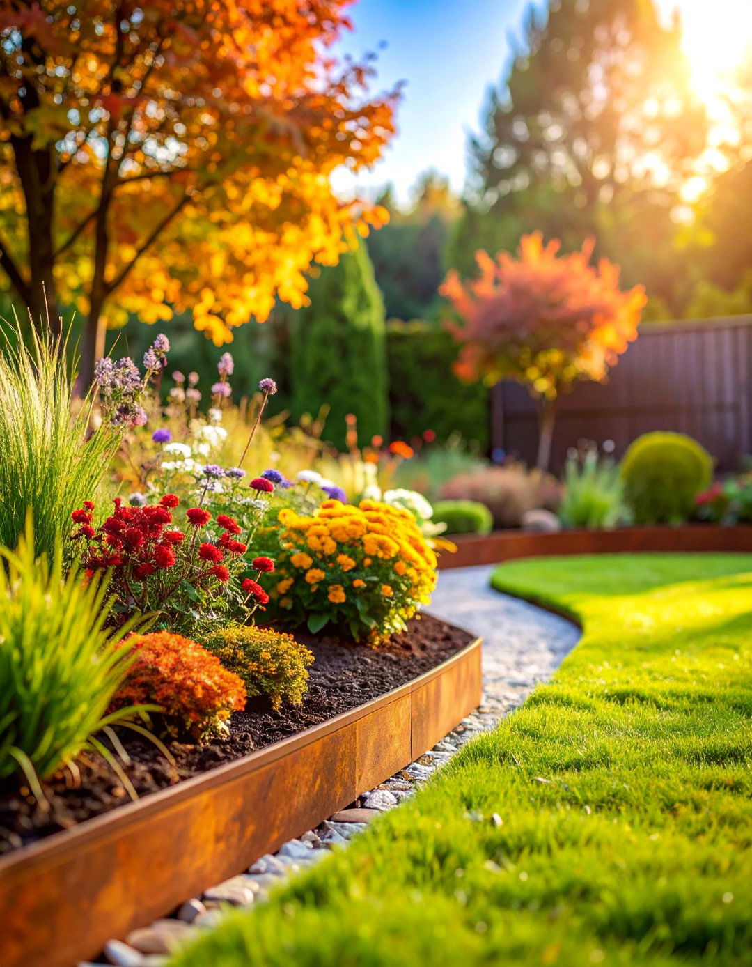 Corten Steel Weathering Borders - 25 Modern Garden Edging Ideas