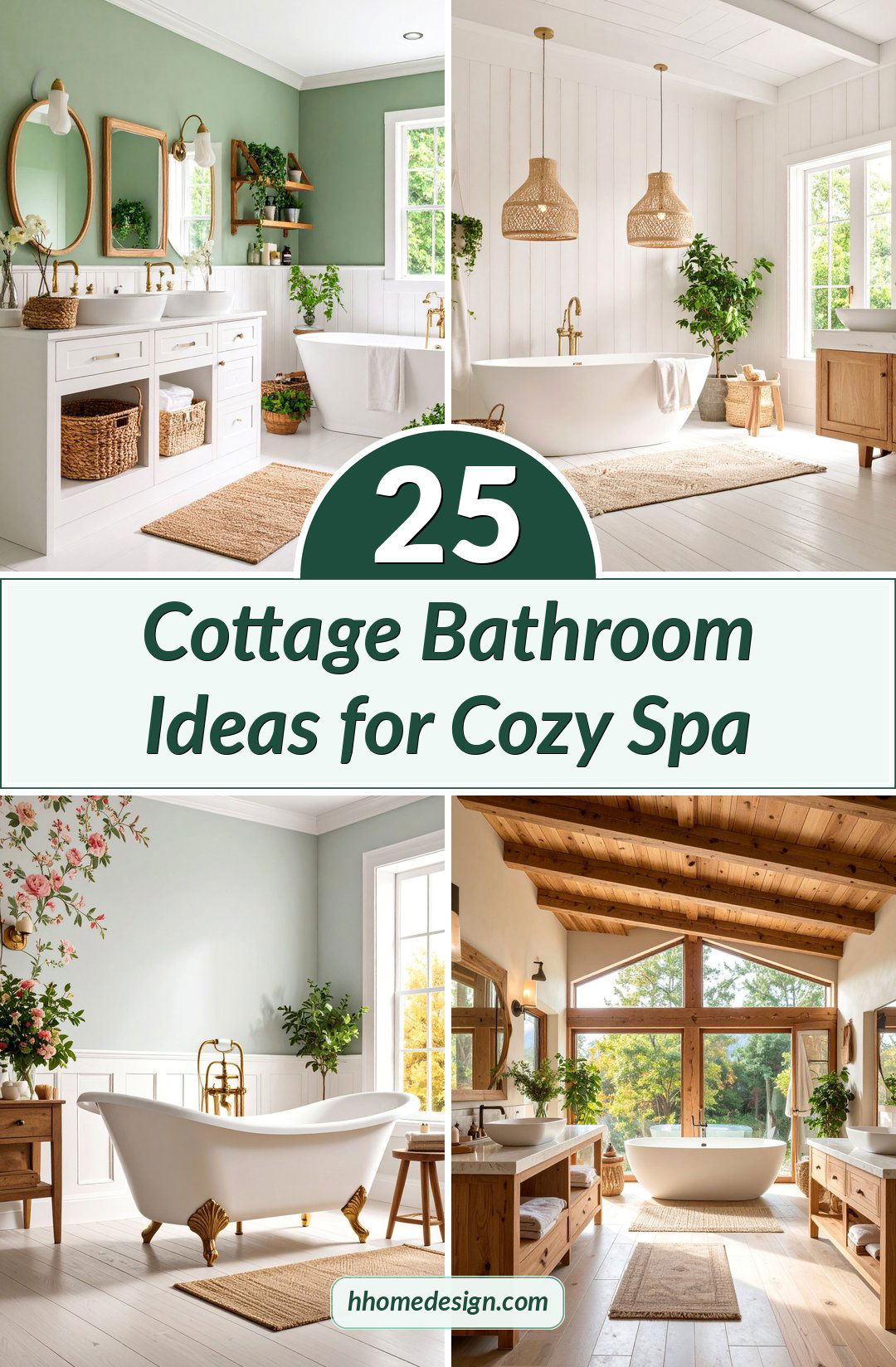 25 Cottage Bathroom Ideas for Cozy Spa
